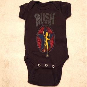 RUSH black short sleeved onesie/bodysuit